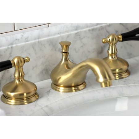 Kingston Brass KS1167PKL Duchess Widespread Bathroom Faucet W/ Brass Pop-Up, Brass KS1167PKL